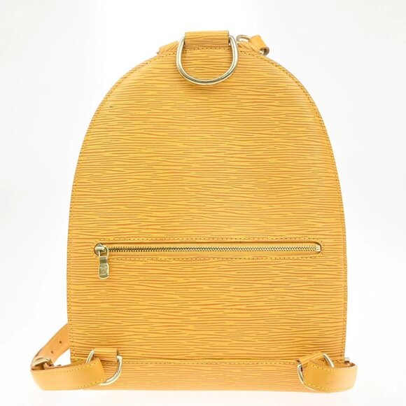 LOUIS VUITTON LV Mabillon Backpack Bag Epi Leather Yellow France M52239 82CA086 - Picture 1 of 14